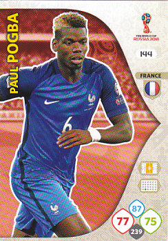Paul Pogba France Panini 2018 World Cup #144
